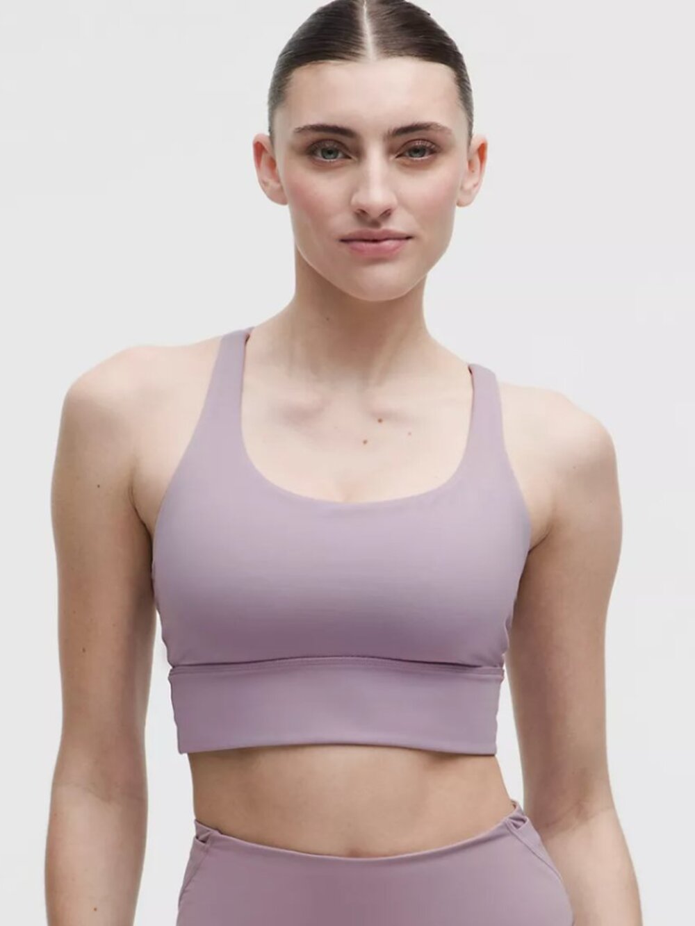 lululemon athletica Lavender Mauve Scoop-Neck Sports Bra